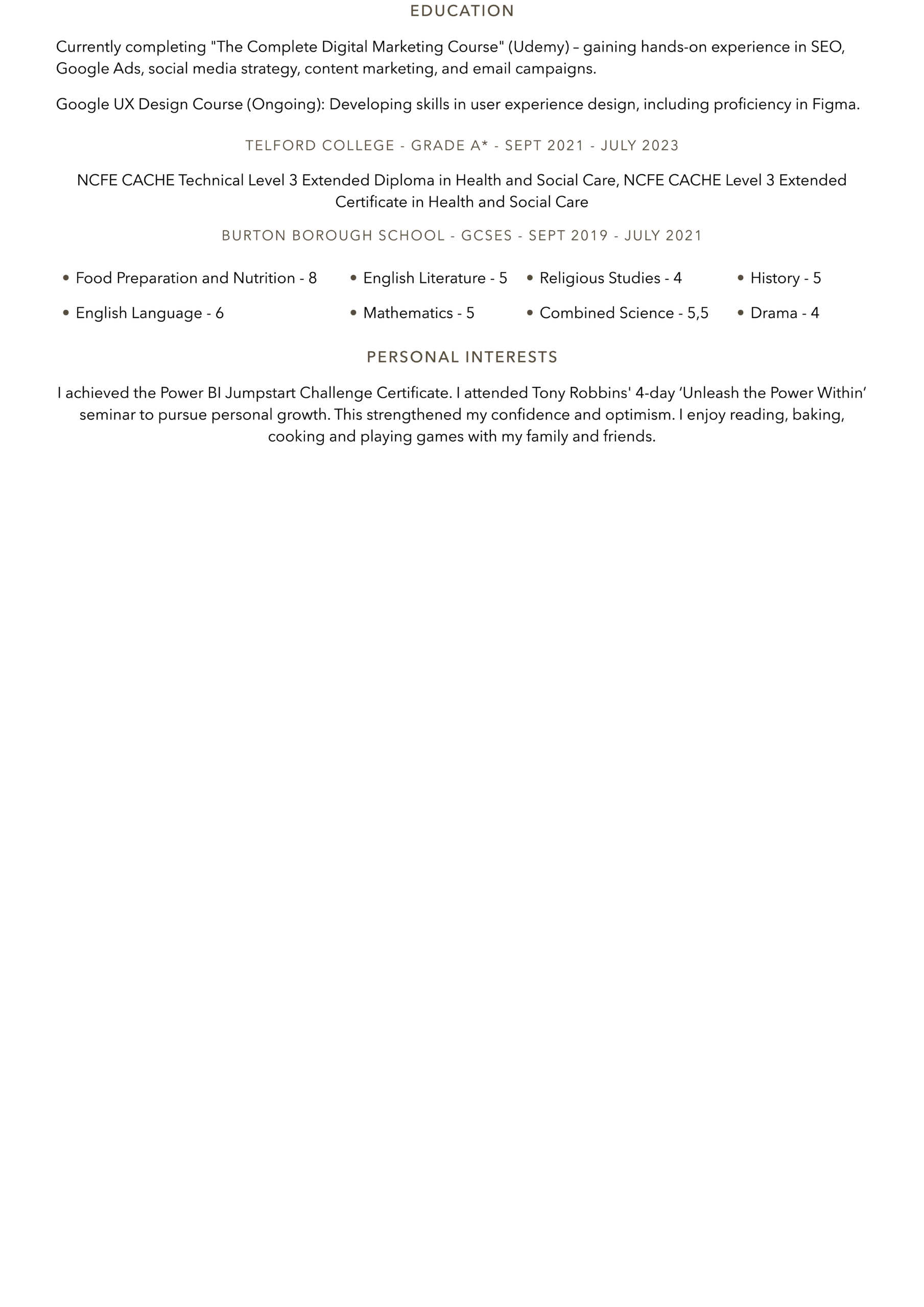 katie jones cv